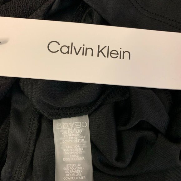 New! Calvin Klein Elegant Flattering Timless BLACK Sheath Dress - Picture 5 of 8